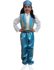 Folklor Turkuaz Kız Çocuk